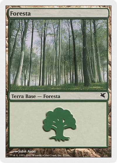 Forest Italian Foresta B57 Magic Encyclopedia 2005 (Salvat/Hachette) Magic card