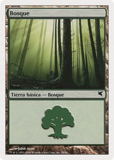 Forest Spanish Bosque B59 Magic Encyclopedia 2005 (Salvat/Hachette) Magic card