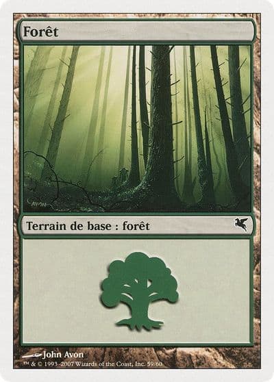 Forest French Foret B59 Magic Encyclopedia 2005 (Salvat/Hachette) Magic card