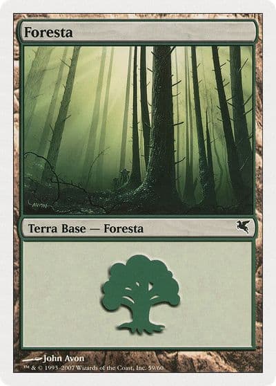 Forest Italian Foresta D59 Magic Encyclopedia 2005 (Salvat/Hachette) Magic card