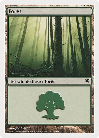 Forest French Foret D59 Magic Encyclopedia 2005 (Salvat/Hachette) Magic card