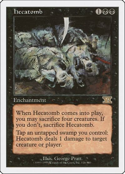 Hecatomb Classic Sixth Edition Magic card