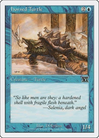 Horned Turtle Classic Sixth Edition Magic card
