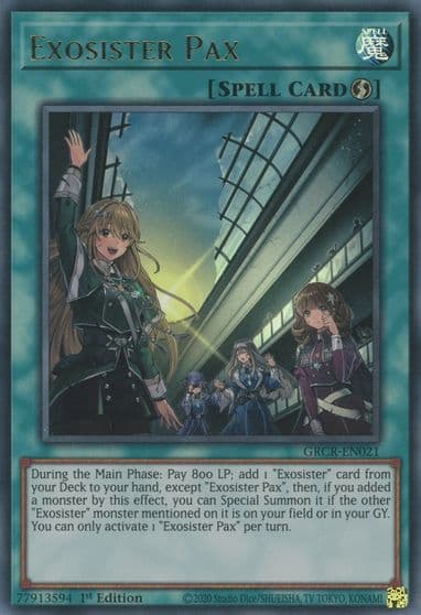 Exosister Pax The Grand Creators Yu-Gi-Oh! card