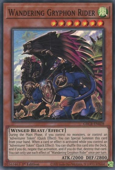 Wandering Gryphon Rider The Grand Creators Yu-Gi-Oh! card