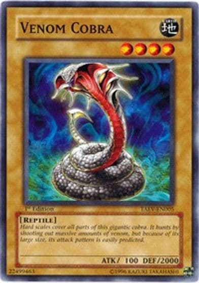 Venom Cobra Tactical Evolution Yu-Gi-Oh! card