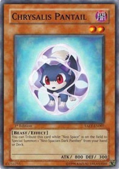 Chrysalis Pantail Tactical Evolution Yu-Gi-Oh! card