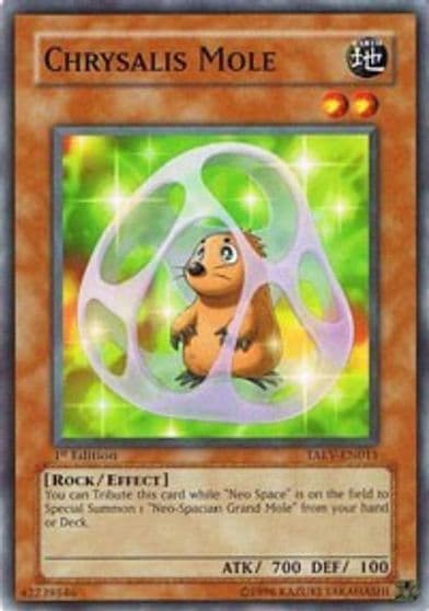 Chrysalis Mole Tactical Evolution Yu-Gi-Oh! card