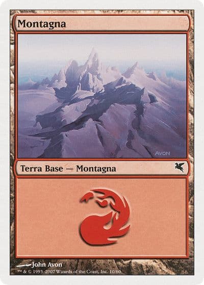 Mountain Italian Montagna D10 Magic Encyclopedia 2005 (Salvat/Hachette) Magic card