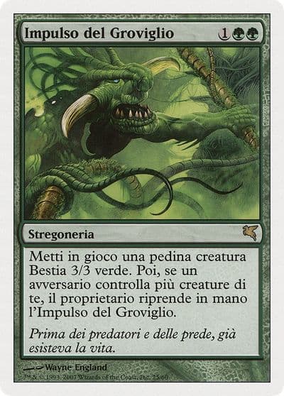 Pulse of the Tangle Italian Impulso del Groviglio Magic Encyclopedia 2005 (Salvat/Hachette) Magic card