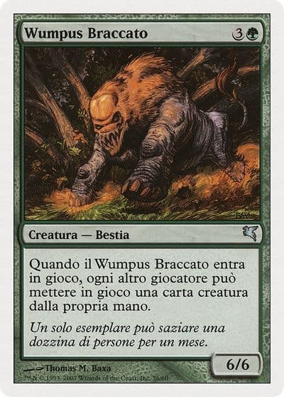 Hunted Wumpus Italian Wumpus Braccato Magic Encyclopedia 2005 (Salvat/Hachette) Magic card