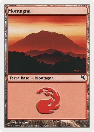 Mountain Italian Montagna D21 Magic Encyclopedia 2005 (Salvat/Hachette) Magic card