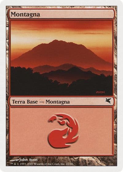 Mountain Italian Montagna I22 Magic Encyclopedia 2005 (Salvat/Hachette) Magic card
