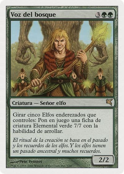 Voice of the Woods Spanish Voz del bosque Magic Encyclopedia 2005 (Salvat/Hachette) Magic card