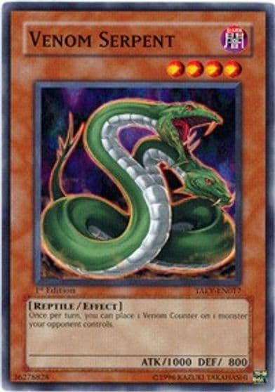 Venom Serpent Tactical Evolution Yu-Gi-Oh! card