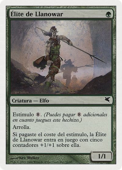 Llanowar Elite Spanish Elite de Llanowar B16 Magic Encyclopedia 2005 (Salvat/Hachette) Magic card