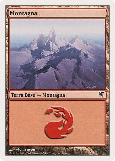 Mountain Italian Montagna C58 Magic Encyclopedia 2005 (Salvat/Hachette) Magic card