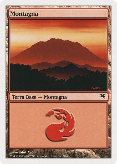 Mountain Italian Montagna D58 Magic Encyclopedia 2005 (Salvat/Hachette) Magic card