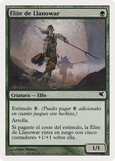 Llanowar Elite Spanish Elite de Llanowar B17 Magic Encyclopedia 2005 (Salvat/Hachette) Magic card