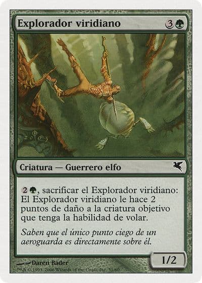Viridian Scout Spanish Explorador viridiano Magic Encyclopedia 2005 (Salvat/Hachette) Magic card