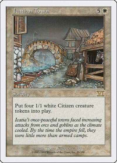Icatian Town Classic Sixth Edition Magic card