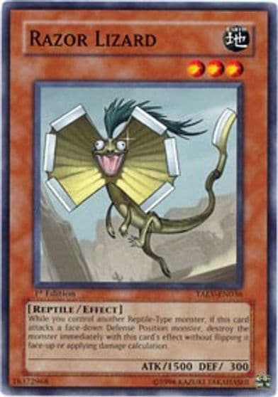 Razor Lizard Tactical Evolution Yu-Gi-Oh! card