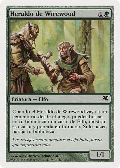 Wirewood Herald Spanish Heraldo de Wirewood Magic Encyclopedia 2005 (Salvat/Hachette) Magic card