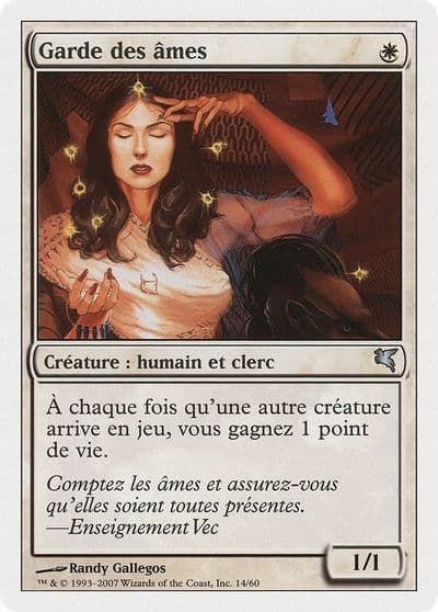 Soul Warden French Garde des ames J14 Magic Encyclopedia 2005 (Salvat/Hachette) Magic card