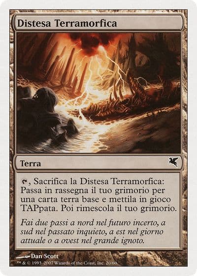 Terramorphic Expanse Italian Distesa Terramorfica L20 Magic Encyclopedia 2005 (Salvat/Hachette) Magic card