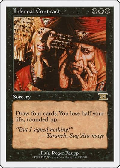 Infernal Contract Classic Sixth Edition Magic card