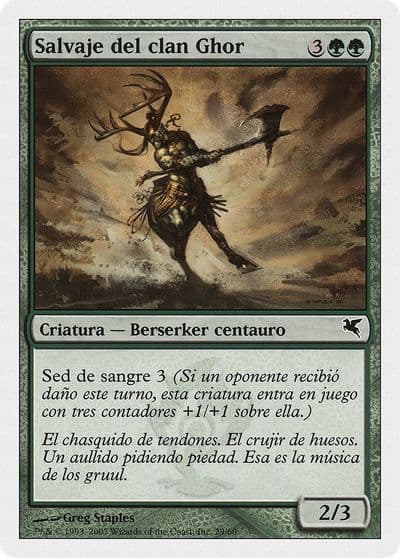 Skarrg the Rage Pits Spanish Salvaje del clan Ghor I29 Magic Encyclopedia 2005 (Salvat/Hachette) Magic card