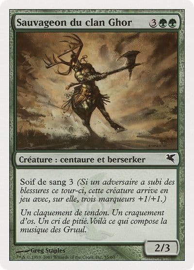 Skarrg the Rage Pits French Sauvageon du clan Ghor I55 Magic Encyclopedia 2005 (Salvat/Hachette) Magic card
