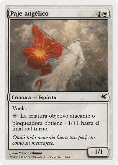 Angelic Page Spanish Paje angelico Magic Encyclopedia 2005 (Salvat/Hachette) Magic card
