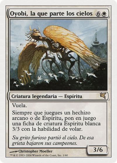 Oyobi Who Split the Heavens Spanish Oyobi la que parte los cielos Magic Encyclopedia 2005 (Salvat/Hachette) Magic card