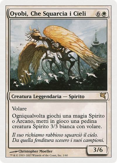 Oyobi Who Split the Heavens Italian Oyobi Che Squarcia i Cieli Magic Encyclopedia 2005 (Salvat/Hachette) Magic card