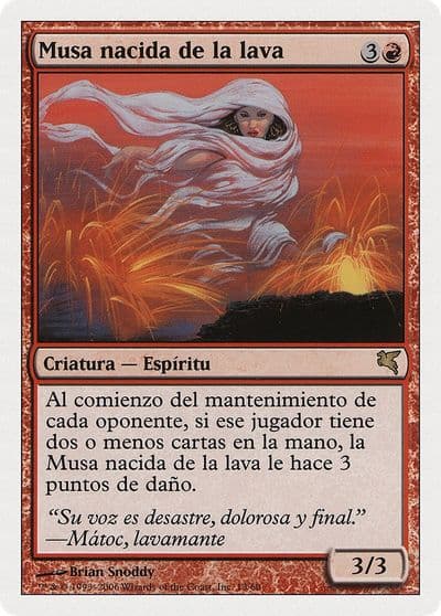 Lavaborn Muse Spanish Musa nacida de la lava Magic Encyclopedia 2005 (Salvat/Hachette) Magic card