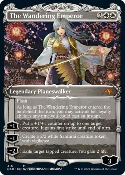 The Wandering Emperor Showcase Kamigawa: Neon Dynasty Magic card