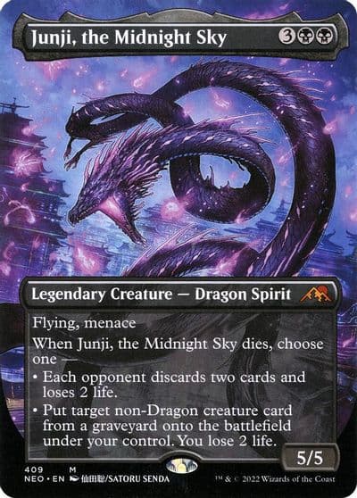 Junji the Midnight Sky Borderless Kamigawa: Neon Dynasty Magic card
