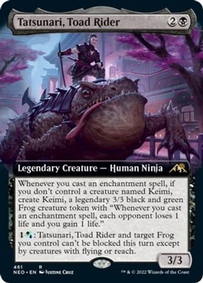 Tatsunari Toad Rider Extended Art Kamigawa: Neon Dynasty Magic card