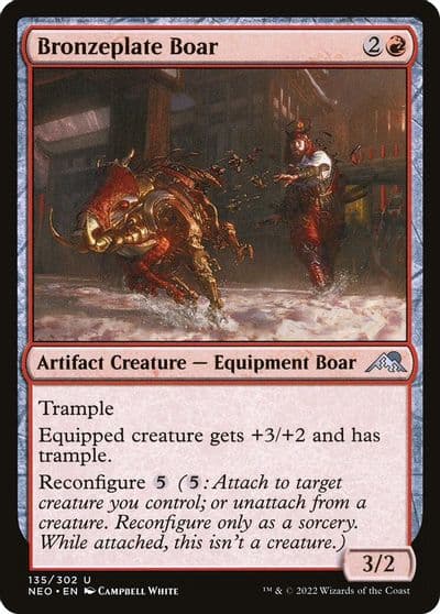 Bronzeplate Boar Kamigawa: Neon Dynasty Magic card