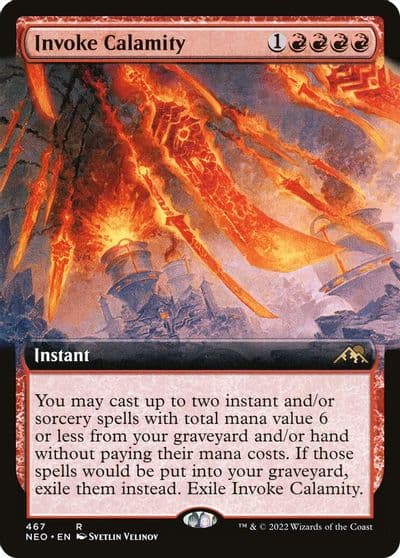 Invoke Calamity Extended Art Kamigawa: Neon Dynasty Magic card