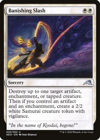 Banishing Slash Kamigawa: Neon Dynasty Magic card