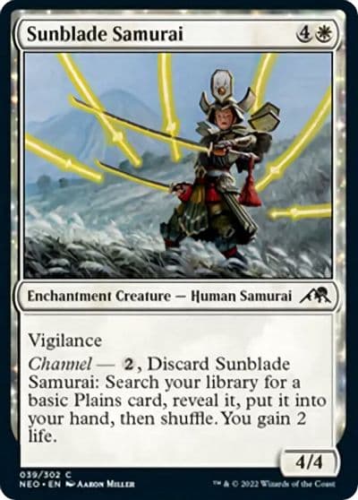 Sunblade Samurai Kamigawa: Neon Dynasty Magic card