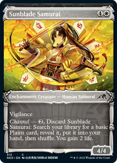 Sunblade Samurai Showcase Kamigawa: Neon Dynasty Magic card