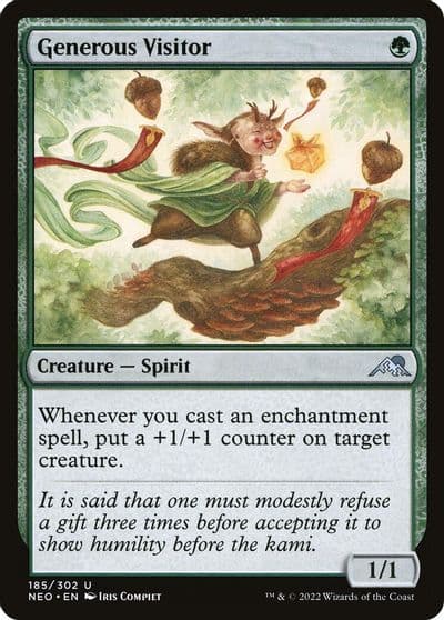 Generous Visitor Kamigawa: Neon Dynasty Magic card