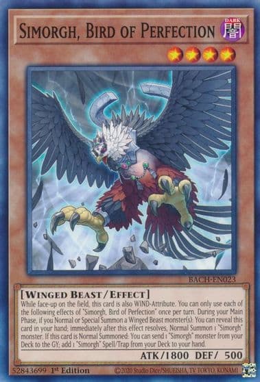 Simorgh Bird of Perfection Battle of Chaos Yu-Gi-Oh! card