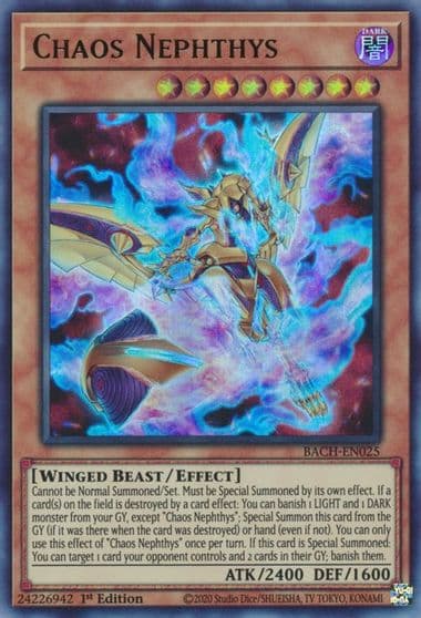 Chaos Nephthys Battle of Chaos Yu-Gi-Oh! card