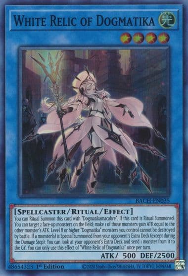 White Relic of Dogmatika Battle of Chaos Yu-Gi-Oh! card