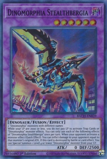 Dinomorphia Stealthbergia Battle of Chaos Yu-Gi-Oh! card