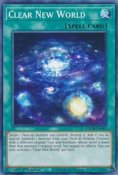 Clear New World Battle of Chaos Yu-Gi-Oh! card